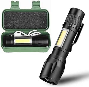 Mini Lanterna LED Tática – Potência e Versatilidade para Aventuras e Emergências!