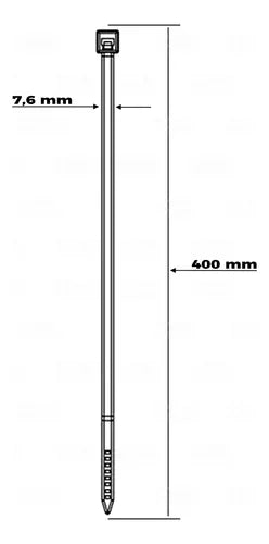 Kit 100 Abraçadeira Nylon Enforca Gato 7,60mm X 400mm Grande BOMVINK