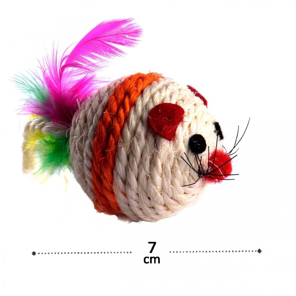 Ratinho Sisal Com Pena – A Diversão Perfeita Para o Seu Gato!