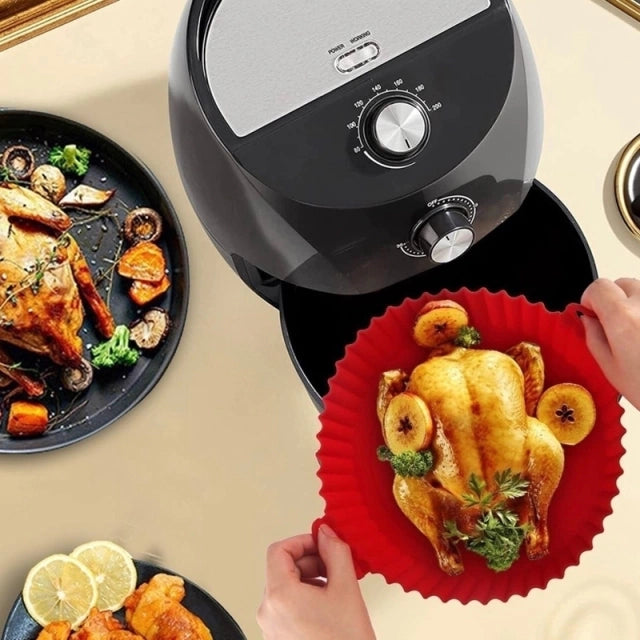 Forma Para Air Fryer De Silicone Antiaderente - Sem Sujeira