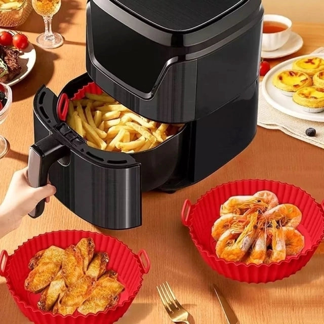 Forma Para Air Fryer De Silicone Antiaderente - Sem Sujeira