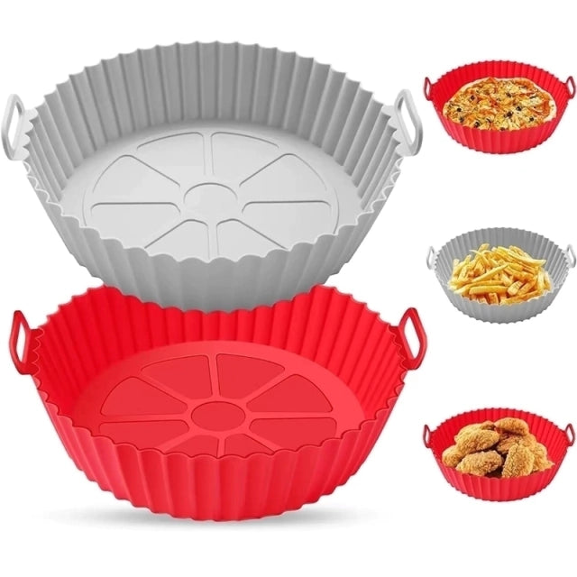 Forma Para Air Fryer De Silicone Antiaderente - Sem Sujeira