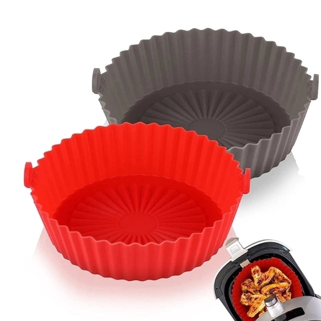 Forma Para Air Fryer De Silicone Antiaderente - Sem Sujeira