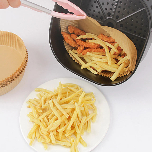 Forma de Papel Antiaderente Para Airfryer - 50 unidades - Descartável Premium