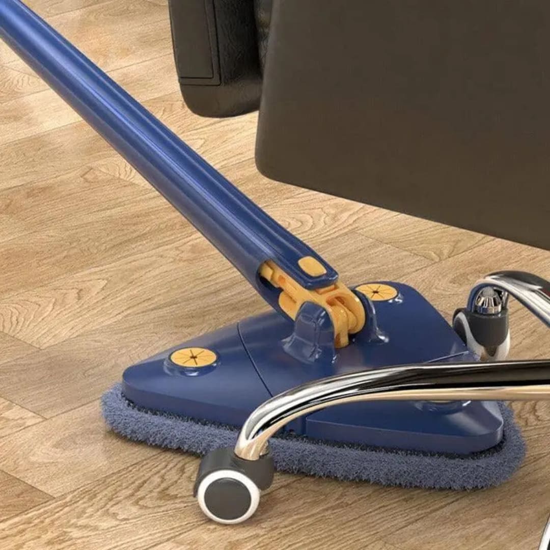 Mop De Limpeza Triângulo Ajustável Giratório 360° Esfregão Premium