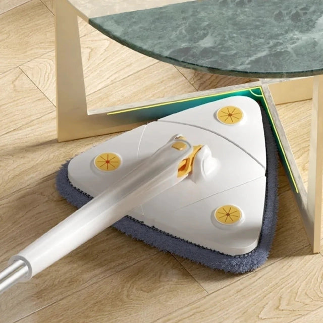 Mop De Limpeza Triângulo Ajustável Giratório 360° Esfregão Premium
