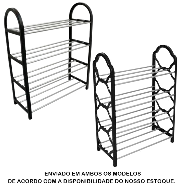 Sapateira 4 Andares Vertical Organizador Sapato Prateleira Até 8 Pares