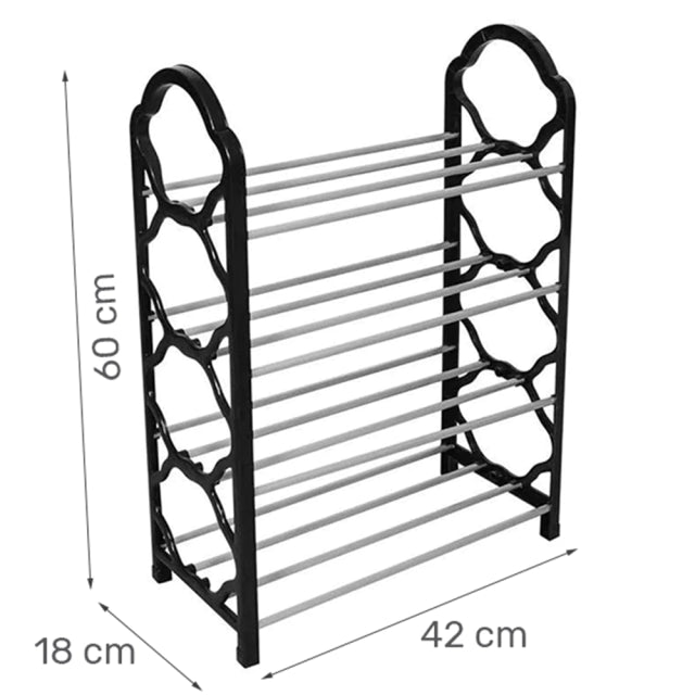 Sapateira 4 Andares Vertical Organizador Sapato Prateleira Até 8 Pares