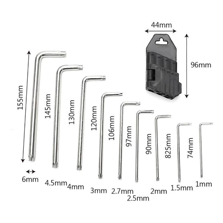 Jogo Chave Torx Torque Cromo Vanadio 9 Peças T10-t50