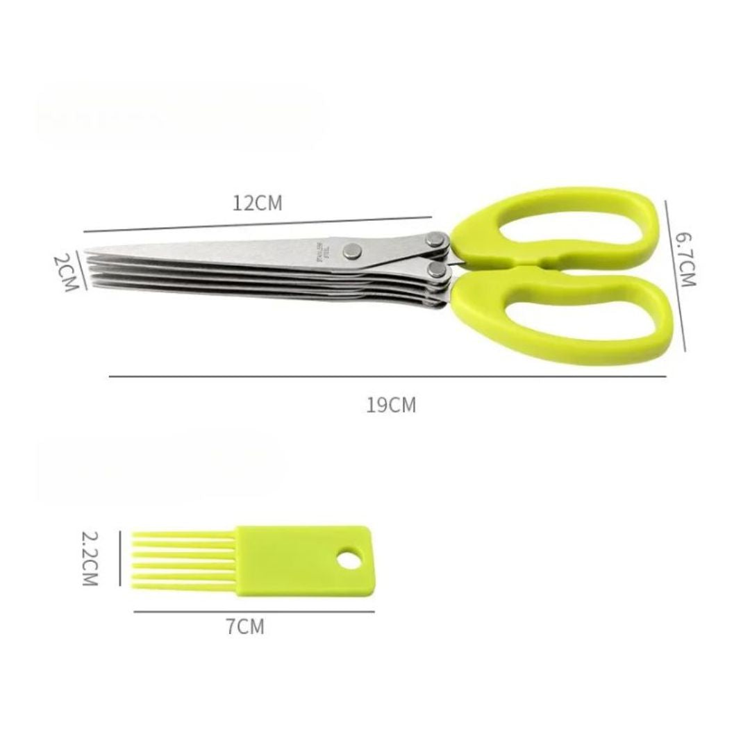Tesoura 5 Lâminas – Corte Inteligente para Cozinhas Práticas!