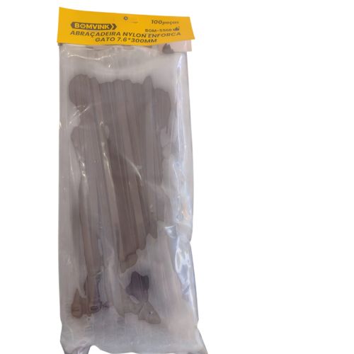 Abraçadeira Em Nylon 300mm X 7,6mm 100 Unidades bomvink