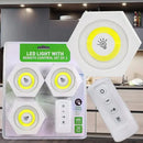 Kit 3 Lâmpadas Luminária Led Spot Sem Fio Controle Remoto
