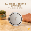 RALO DE BANHEIRO INOX 9,7 CM DE CLICK Redondo