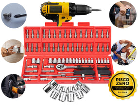 Kit Ferramentas Portátil – 46 Peças Essenciais para Reparos