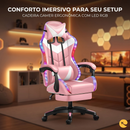 CADEIRA GAMER RGB/MASSSAGEM Cobra ROSA