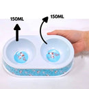 Comedouro Cães Gatos Melamina Duplo Oval 300 Ml