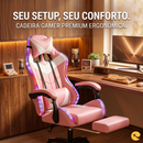 CADEIRA GAMER RGB/MASSSAGEM Cobra ROSA