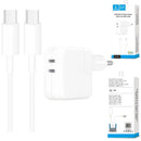 Carregador Turbo 50W 2 Portas Tipo C com Cabo PD LEHMOX - LE-487-4