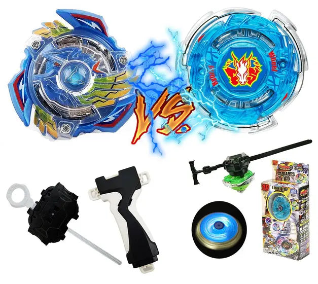 Beyblade Metal Fusion Iluminado – Batalhas Épicas com Lançadores