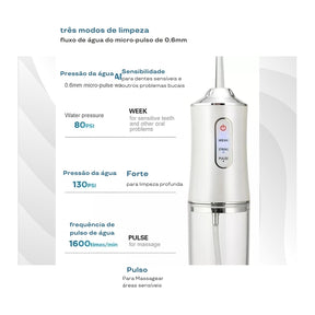 Jato Dágua Limpador Próteses Fixas Móveis Gengiva Dentes