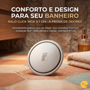 RALO DE BANHEIRO INOX 9,7 CM DE CLICK Redondo