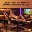 CADEIRA GAMER RGB/MASSAGEM Cobra VERMELHA