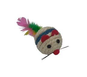 Ratinho Sisal Com Pena – A Diversão Perfeita Para o Seu Gato!