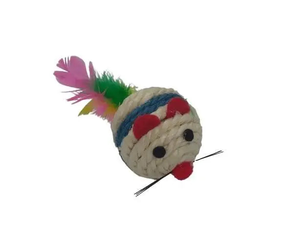 Ratinho Sisal Com Pena – A Diversão Perfeita Para o Seu Gato!