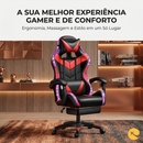 CADEIRA GAMER RGB/MASSAGEM Cobra VERMELHA