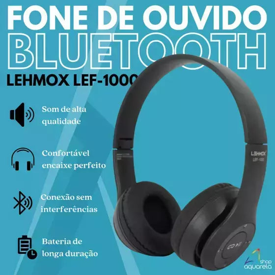 Fone De Ouvido Bluetooth Sem Fio Headset Lehmox Anti-ruído