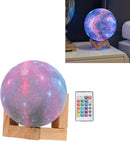 Luminária Planetária Lua Cheia 3d Usb Touch 15cm Abajur C15