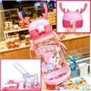 Garrafa Garrafinha C/ Canudo Infantil Alce Bebê