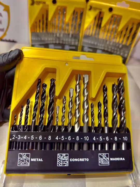 Kit De Broca Para Furadeira Concreto Vídea Fertak 16 Pcs