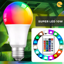 Lâmpada Led Rgb E27 Colorida 10w Festa Casa E Decoração