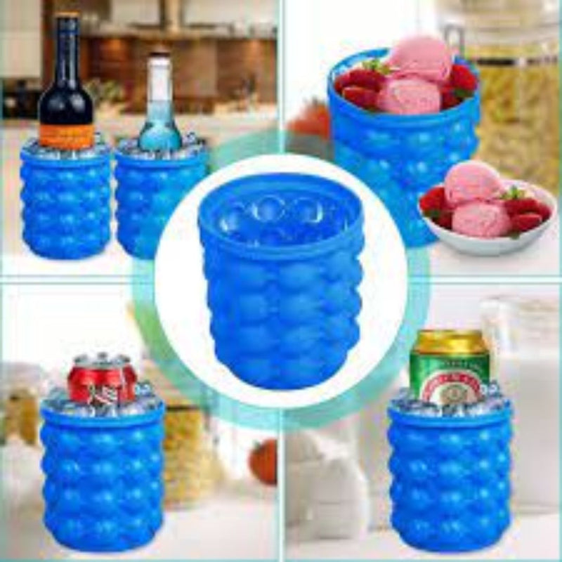 Mini Balde Gelo Silicone Magic Ice Genie Portátil!