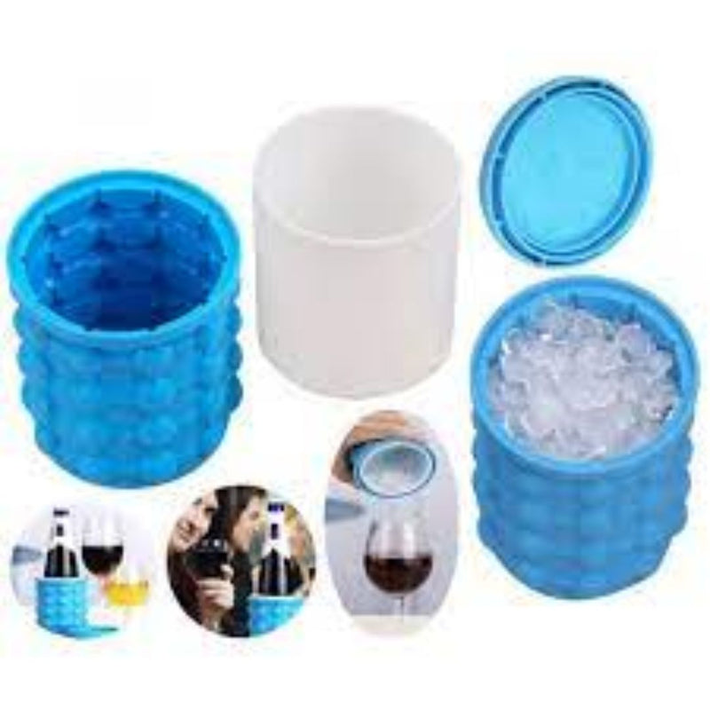 Mini Balde Gelo Silicone Magic Ice Genie Portátil!