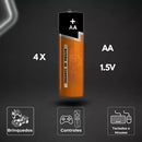 Cartela Com 04 Pilha Aa Alcalina 3a Bateria Longa Vida 1.5v