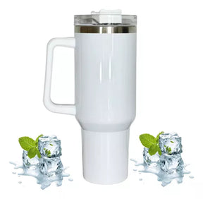 Caneca Garrafa Grande Inox Alça E Canudo Térmico 1200ml Premium