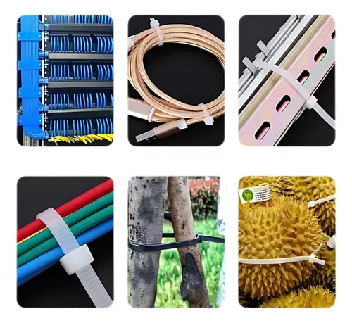 Kit 100 Abraçadeira Nylon Enforca Gato 7,60mm X 400mm Grande BOMVINK