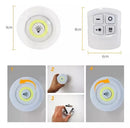 Kit 3 Lâmpadas Luminária Led Spot Sem Fio Controle Remoto