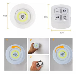 Kit 3 Lâmpadas Luminária Led Spot Sem Fio Controle Remoto