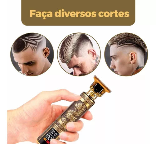 Máquina profissional corte de cabelo e barba Dragão original