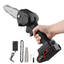 Mini Motosserra Elétrica Portátil Com Bateria Recarregável