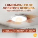 Luminaria 12W  Sobrepor Redondo 6500K