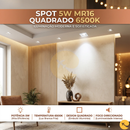 Spot 5w Mr16 Quadrado 6500k