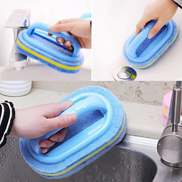 Escova De Limpeza Com Alça De Plástico Para Pratos Limpeza Pesada.