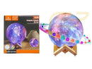 Luminária Planetária Lua Cheia 3d Usb Touch 15cm Abajur C15