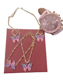 Glamour Completo – Conjunto Relógio Feminino com Brincos, Anel e Pulseira