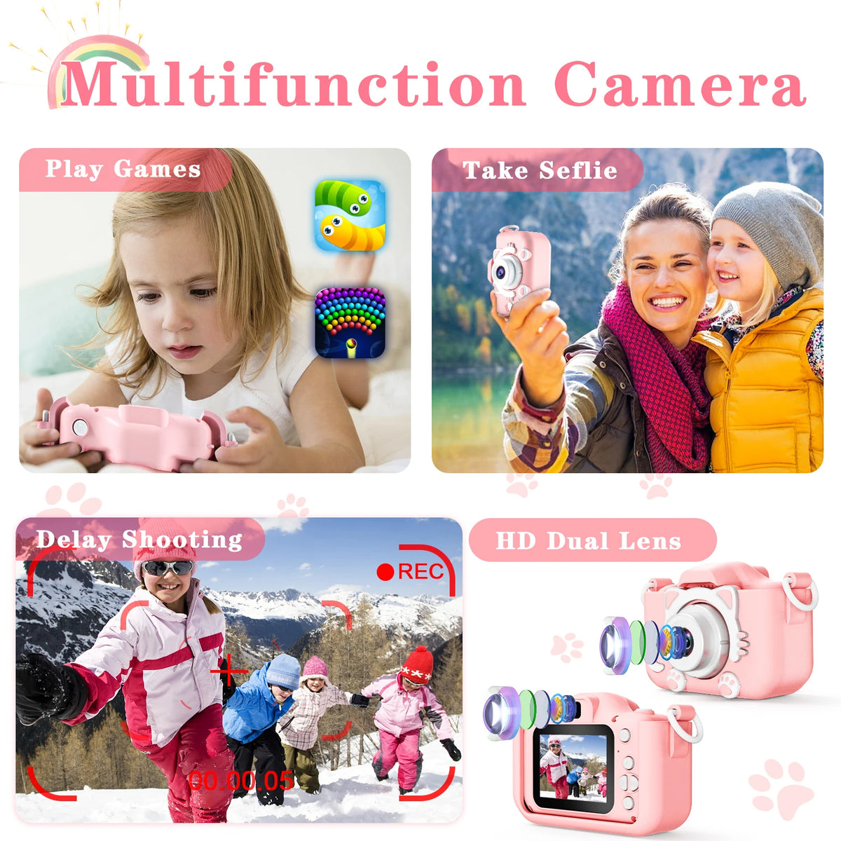 Câmera Digital Infantil 20MP VS-34