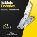 Estilete Dobrável Portátil 5 Lâminas Profissional Leve Bolso